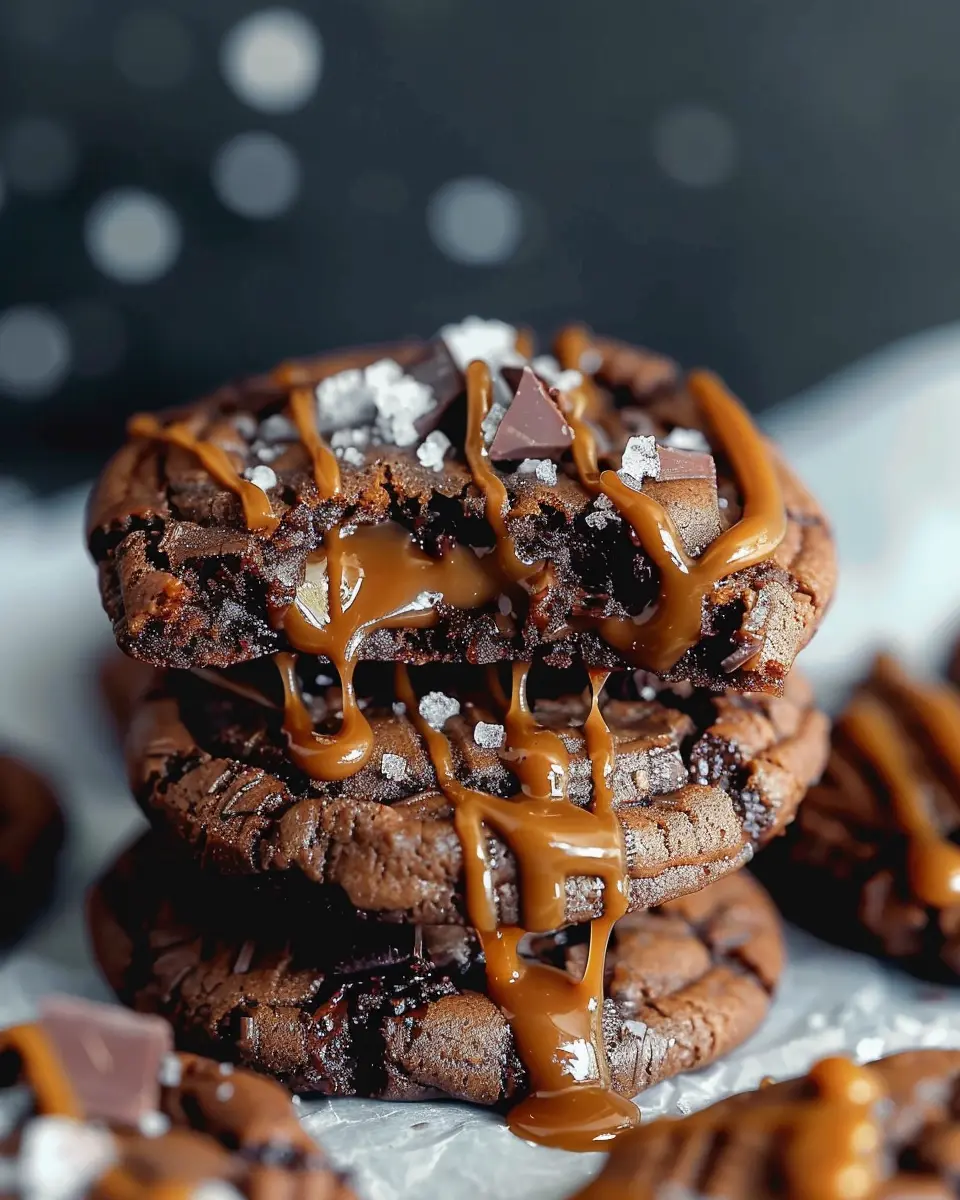 Double Chocolate Salted Caramel Cookies: Indulgent Homemade Treats