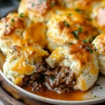 Cheesy Beef Biscuit Bombs