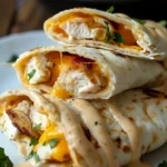 Cheesy Garlic Chicken Wraps