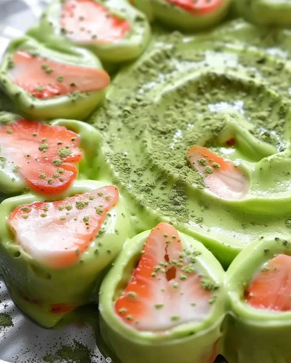 Strawberry Matcha Latte Rolls