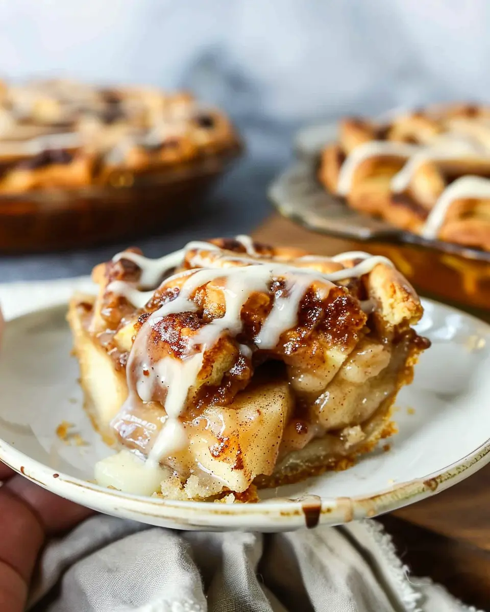 Cinnamon Roll Apple Pie
