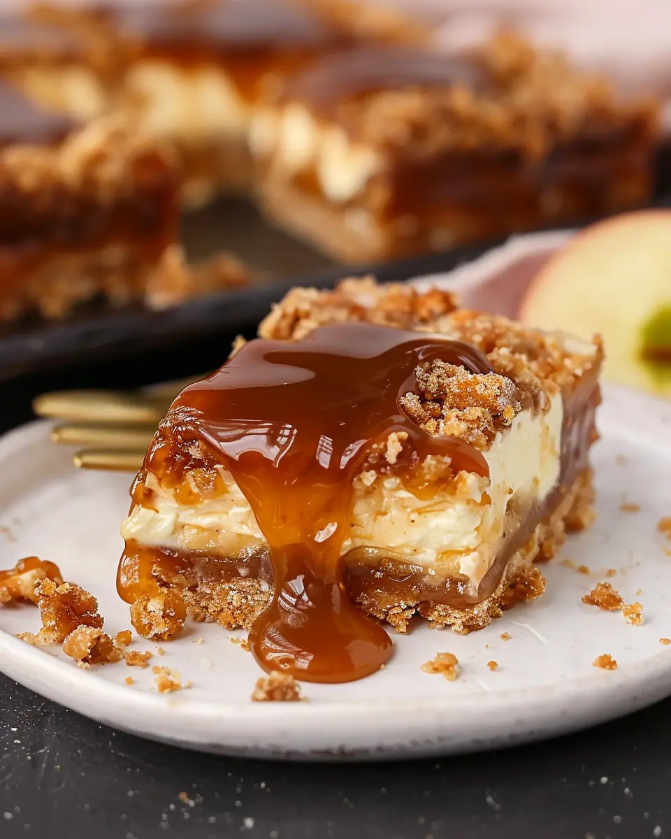 Caramel Apple Cheesecake Bars