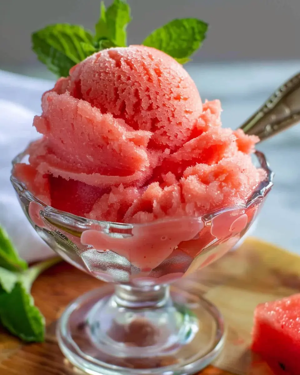 Easy Watermelon Sorbet