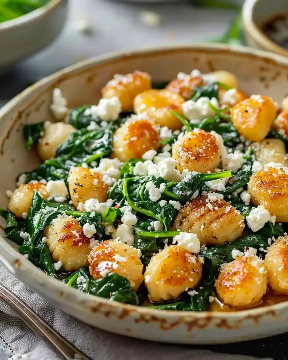 Crispy Gnocchi with Spinach and Feta: A Delightful Childhood Memory
