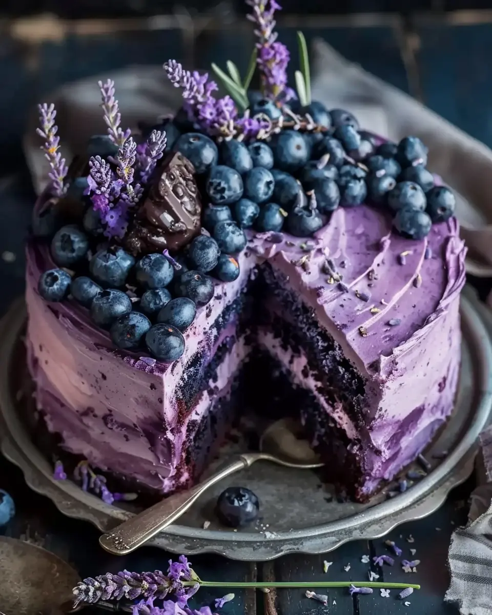 Blueberry Chocolate Lavender Dream Cake: An Indulgent Delight