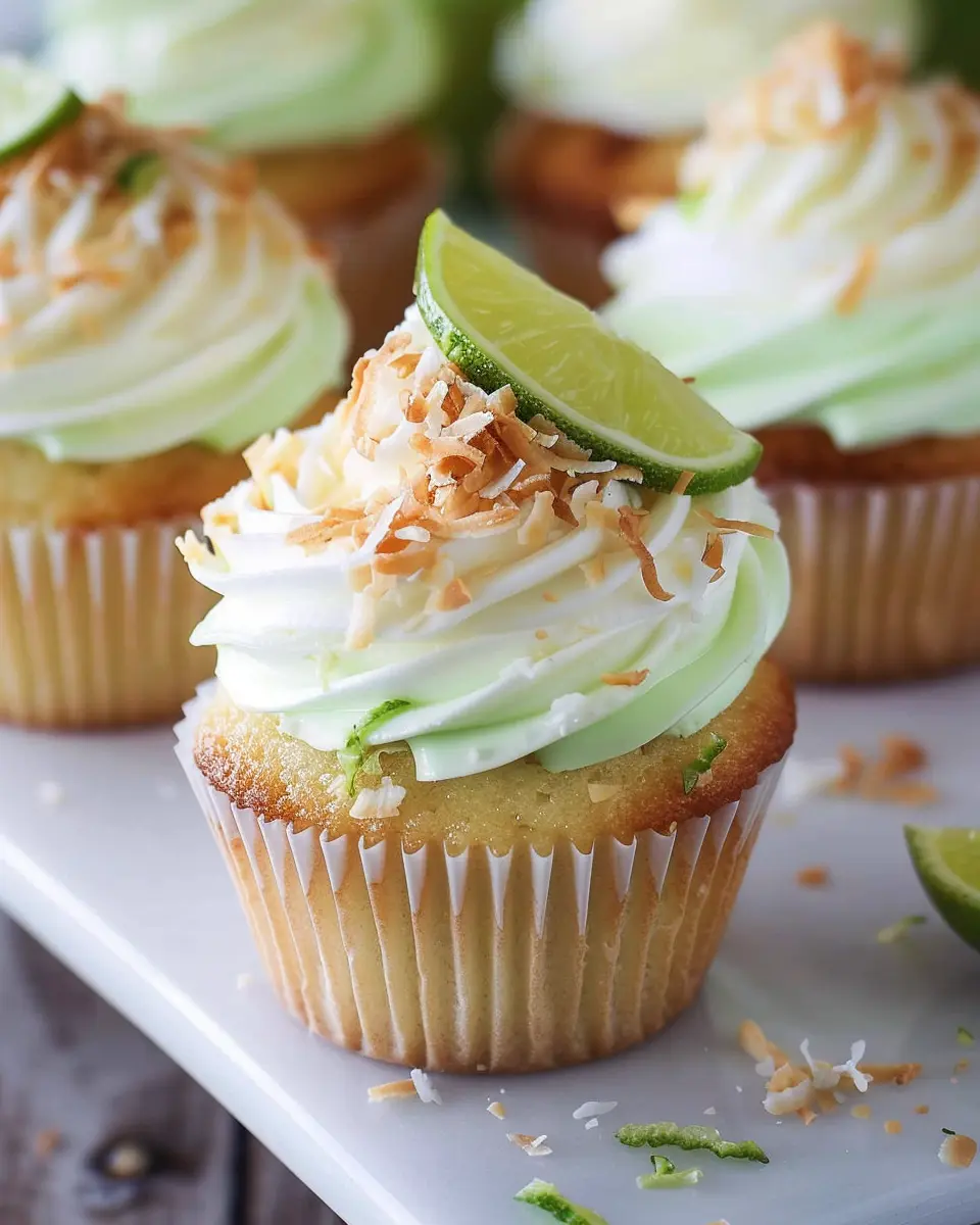 Coconut Cupcakes with Lime Buttercream Frosting: A Tropical Delight