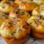 Golden Crust Garlic Rosemary Focaccia Muffins