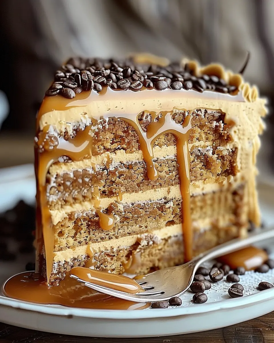 Gooey Coffee Caramel Cake: An Indulgent Slice of Bliss