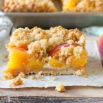 Peaches and Cream Crumble Bars