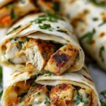Low Carb Cheesy Garlic Chicken Wraps