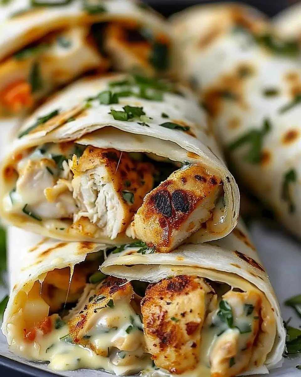 Low Carb Cheesy Garlic Chicken Wraps You’ll Absolutely Love