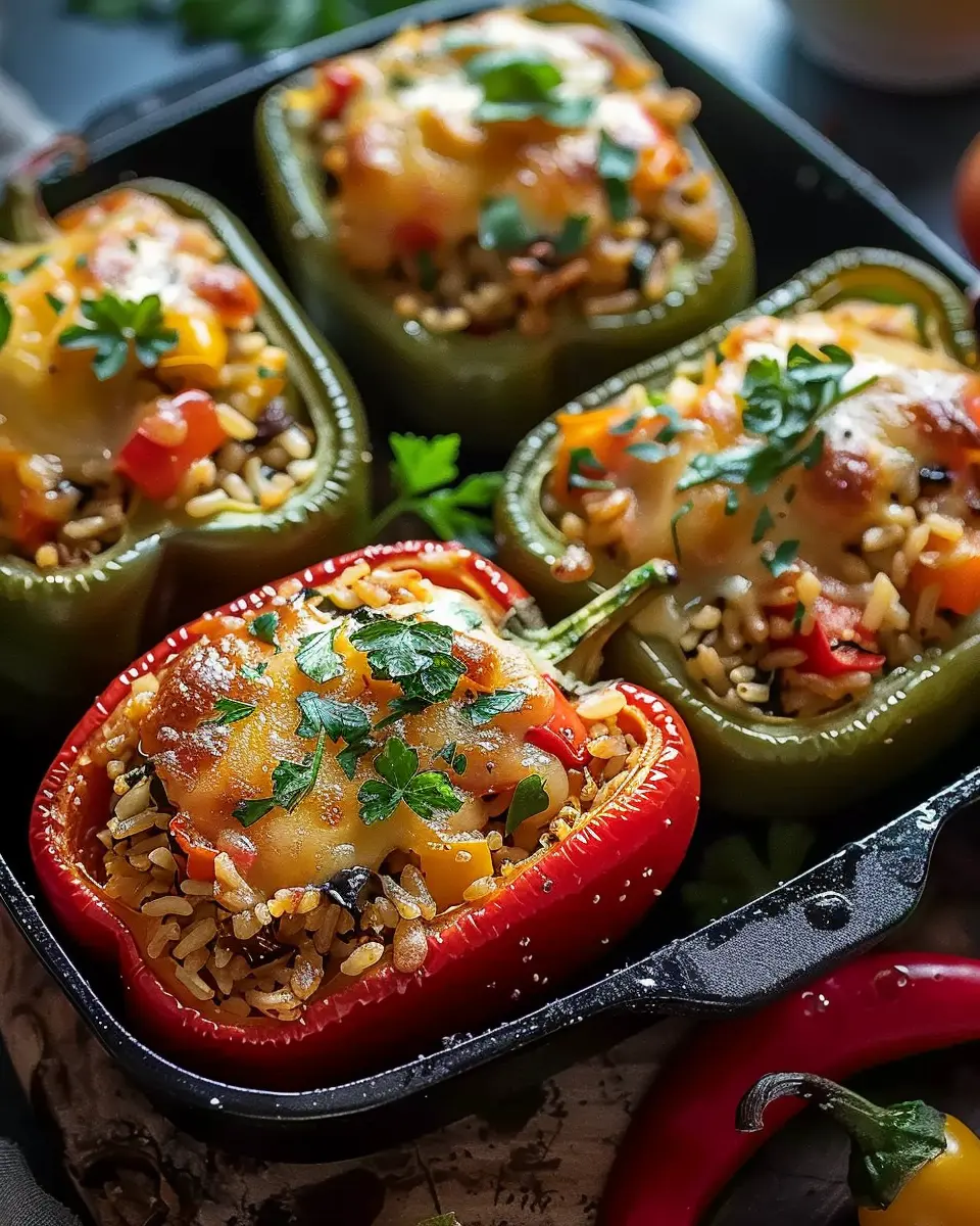 Easy Vegetarian Stuffed Bell Peppers with Rice: A Flavorful Delight