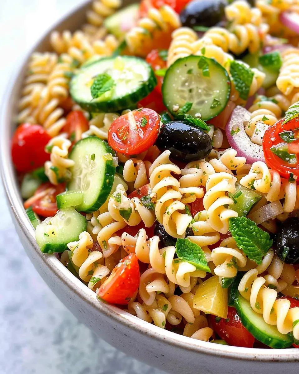 Pasta Salad Perfection with Turkey Bacon and Chicken Ham Delight