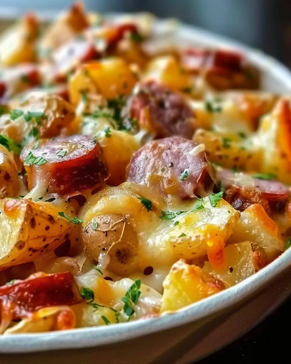 Cheesy Ranch Potatoes and Smoked Sausage: A Comforting Delight