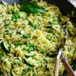 Lemon Orzo With Zucchini