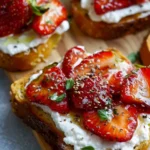 Roasted Strawberry Whipped Ricotta Toast
