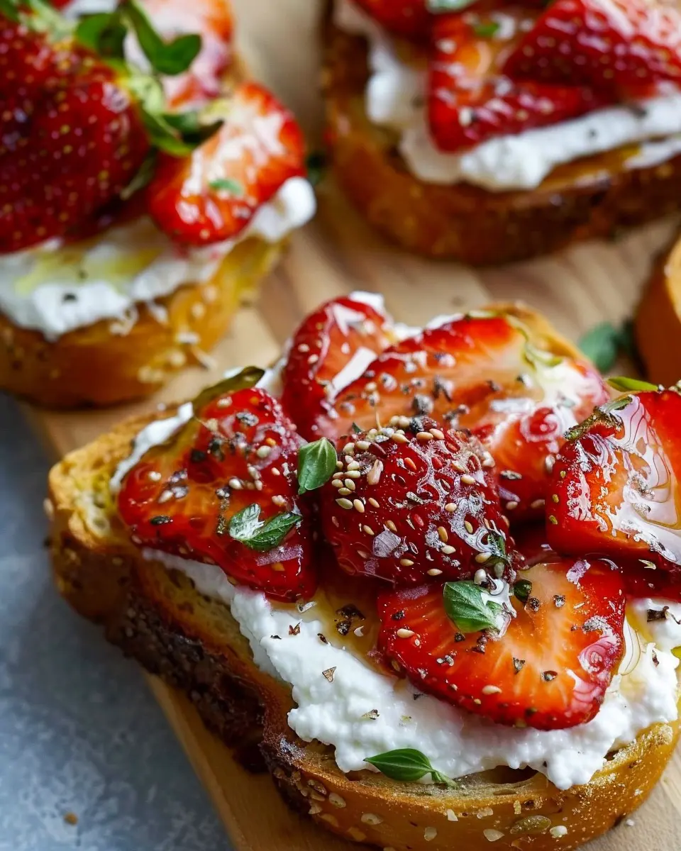 Roasted Strawberry Whipped Ricotta Toast: A Delightful Twist