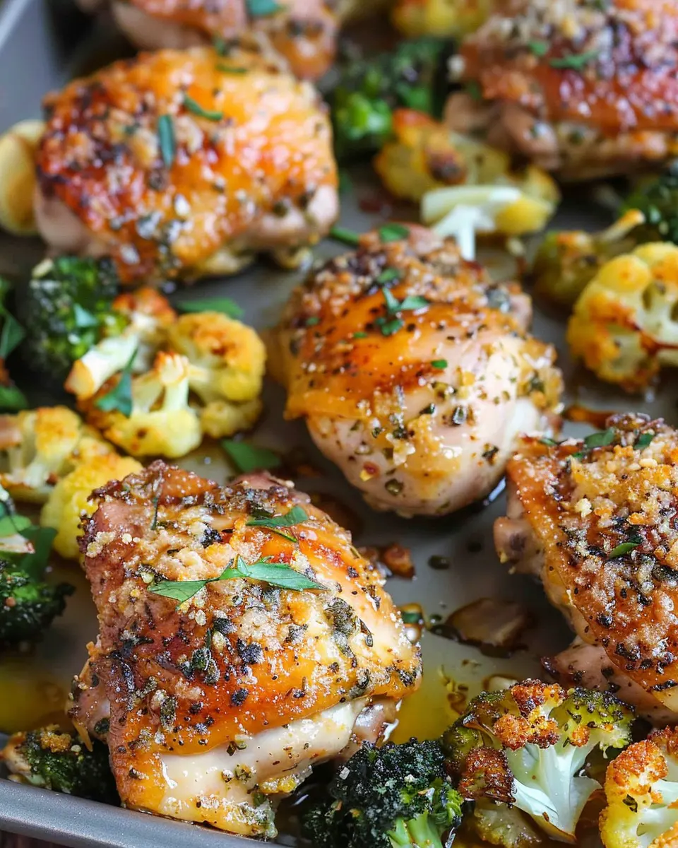 Sheet Pan Parmesan Garlic Chicken Thighs: Easy Family Dinner Delight