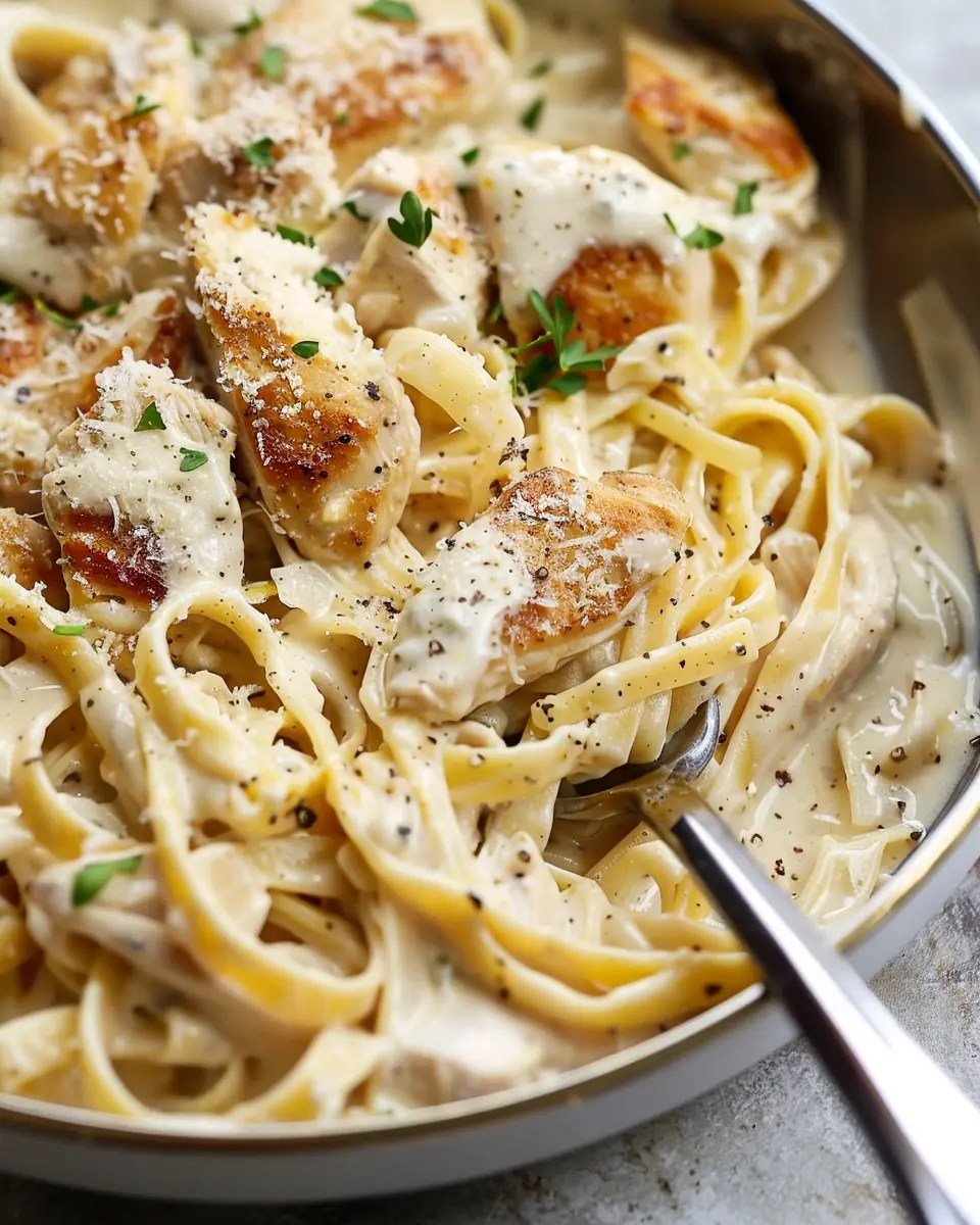 Chicken Fettuccine Alfredo: Easy Recipe with Turkey Bacon Twist