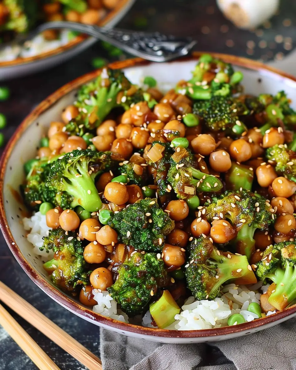 Garlic Broccoli Stir Fry: A Flavorful Chickpea Delight